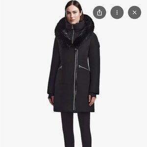 RUDSAK Black Puffer Jacket with Fur Trim